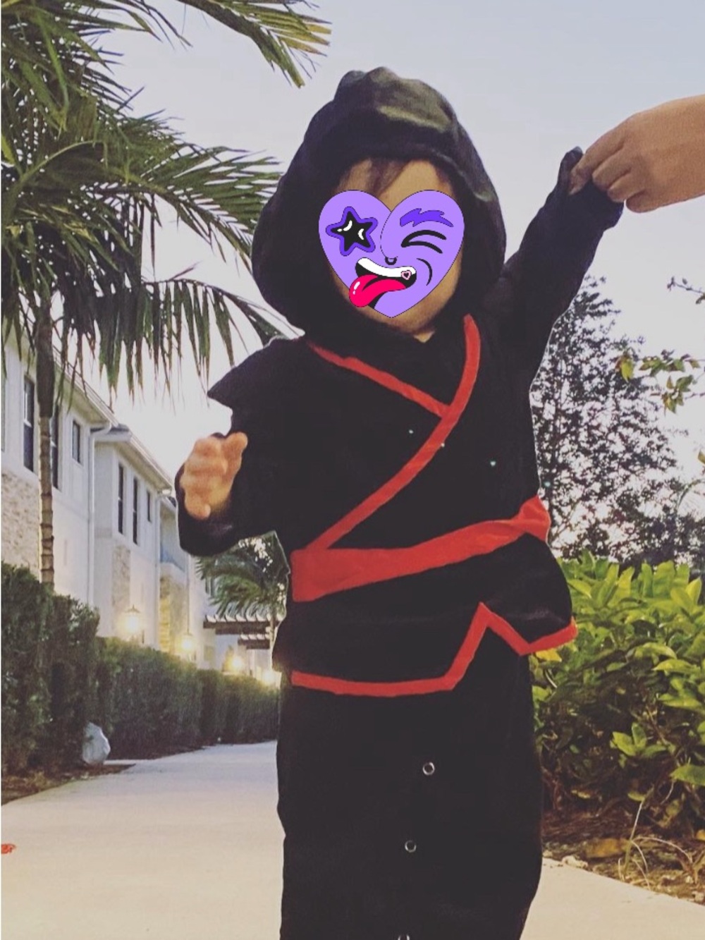 Toddler Black and Red Ninja Costume